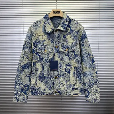Destruction jacquard denim jacket P:268 CNY
